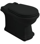 Photo: RETRO WC mísa stojící, 39x61cm, spodní/zadní odpad, černá mat