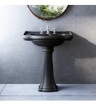 Photo: RETRO Ceramic Washbasin 69x52cm, black matt