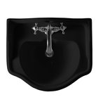 Photo: RETRO Ceramic Washbasin 56x46,5cm, black matt