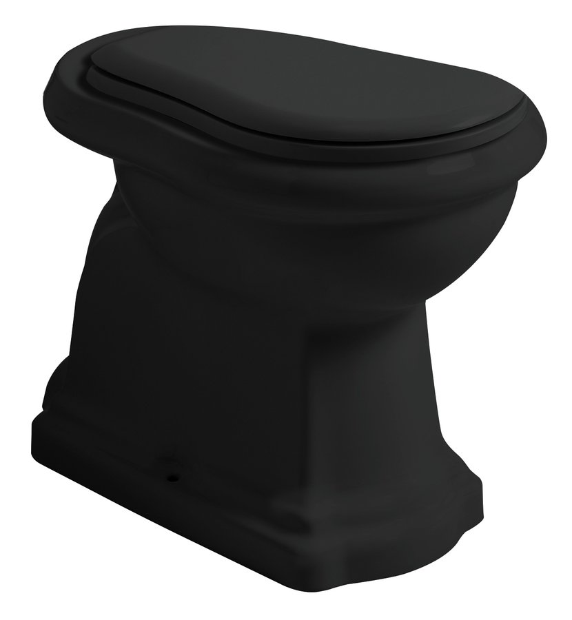 Kerasan RETRO WC mísa stojící, 38,5x59cm, zadní odpad, černá mat 101131