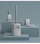 Photo: CIXI freestanding tumbler holder, porcelain, white/blue