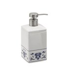 Photo: CIXI freestanding soap dispenser, porcelain, white/blue