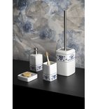 Photo: CIXI freestanding toilet brush, porcelain, white/blue