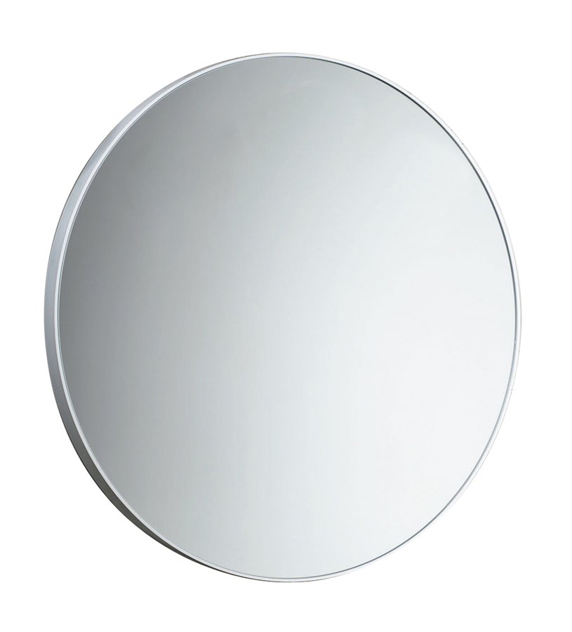 Zrcadlo kulaté v plastovém rámu ø 60cm, bílá 600002