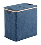 Photo: YOSHI laundry basket 53x51x34cm, bamboo, blue