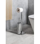 Photo: CIRCE Toilettenpapierhalter und WC-Bürste, Rund, Chrom