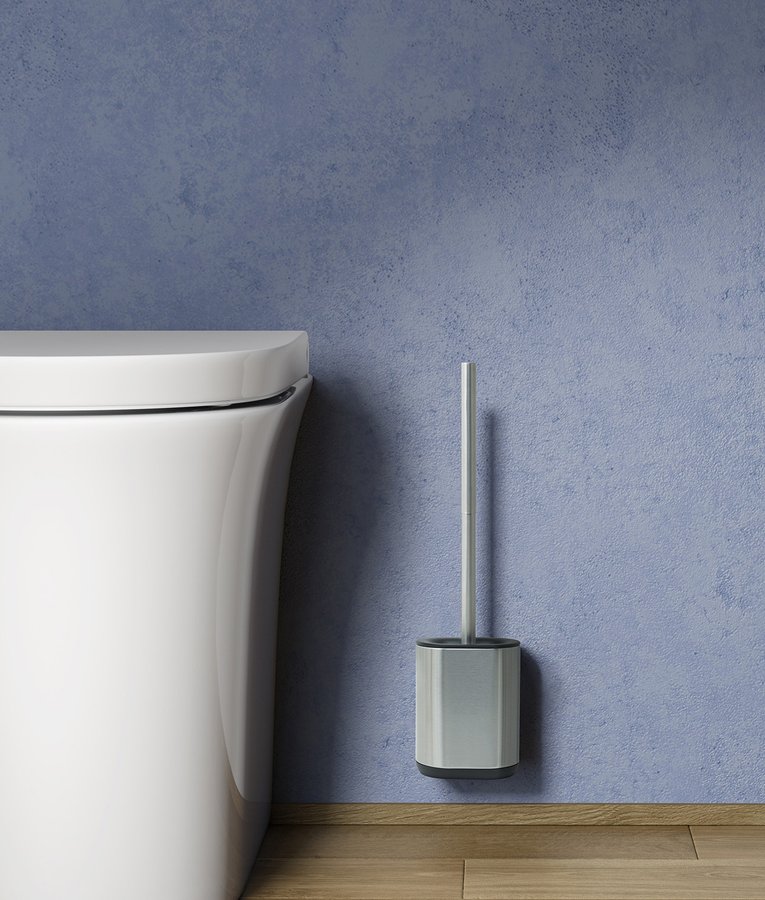 Gedy BIAGIO WC silikonová štětka závěsná/na postavení, nerez mat 683338