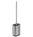 Photo: BIAGIO wall-hunng/freestanding silicone toilet brush, brushed stainless steel