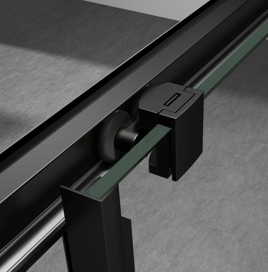 Gelco SIGMA SIMPLY BLACK obdélníkový sprchový kout 900x800 mm, L/P varianta, rohový vstup, sklo Brick GS2490B-01