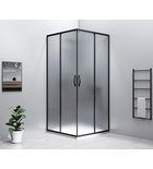 Photo: SIGMA SIMPLY BLACK Shower Enclosure, square, 900x900 mm, Corner Entrance,  Brick glass