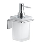 Photo: IL GIGLIO wall-hung soap dispenser, frosted glass, chrome
