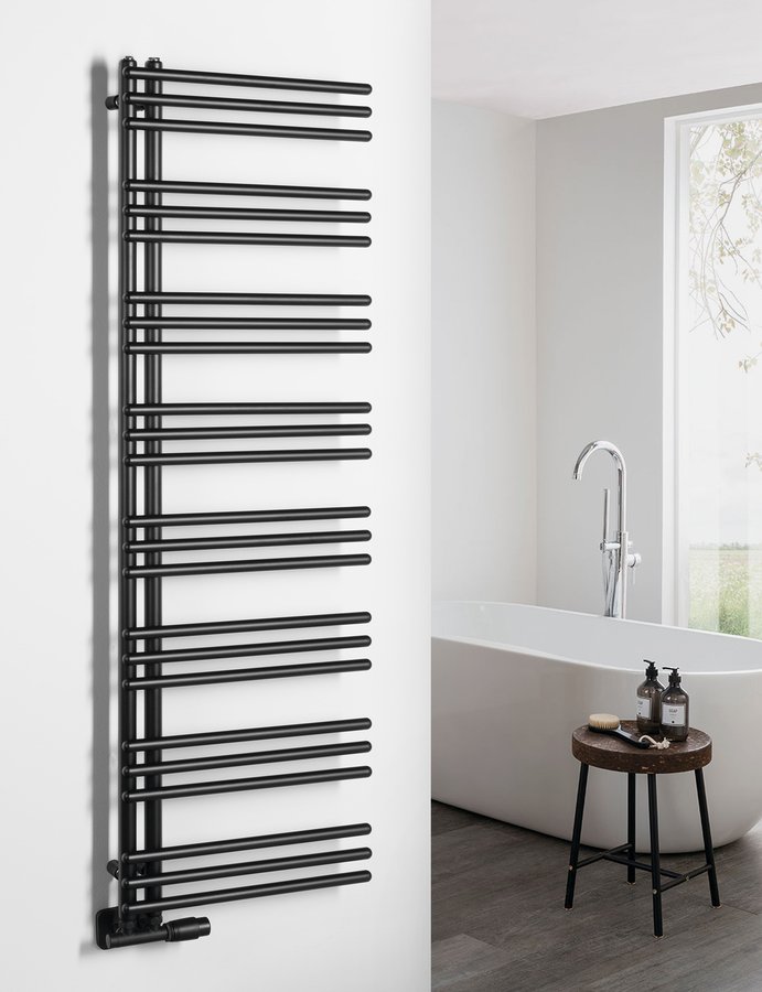 Aqualine POSEIDON otopné těleso 450x1540mm, černá mat PS415B