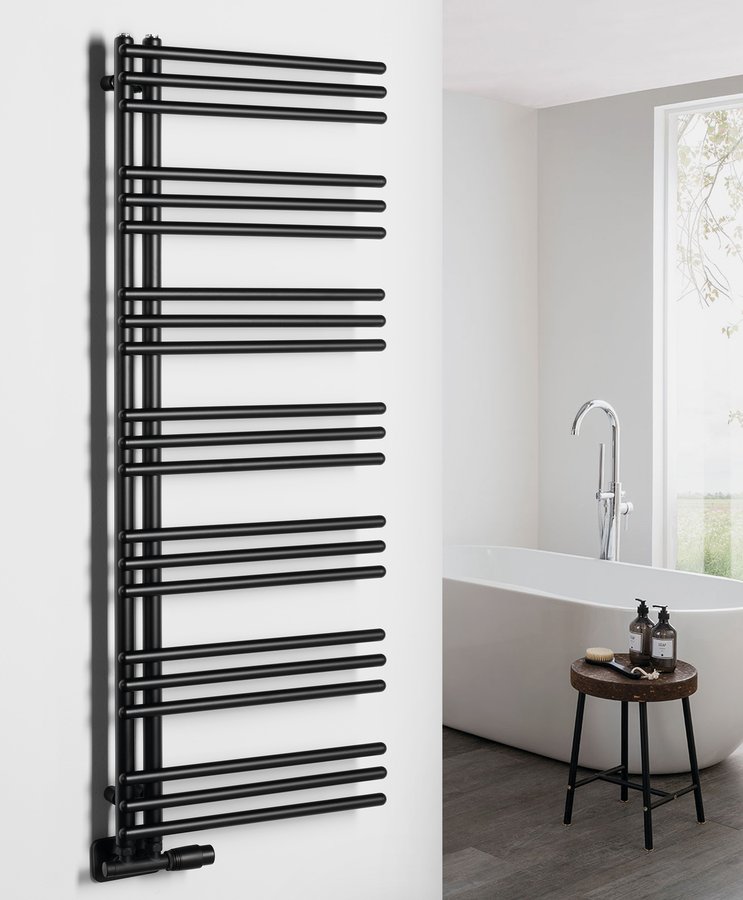 Aqualine POSEIDON otopné těleso 550x1340mm, černá mat PS513B