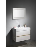Photo: Bathroom set ODETTA 85, white/gold matt