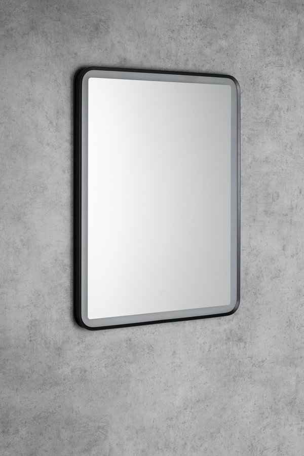 Aqualine SWIDA zrcadlo s LED osvětlením 60x80cm, dotykový senzor, stmívatelné, černá mat SW060