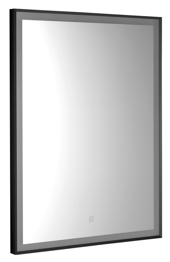 CORNA zrcadlo s LED osvětlením 60x80cm, dotykový senzor, stmívatelné, černá mat CN060