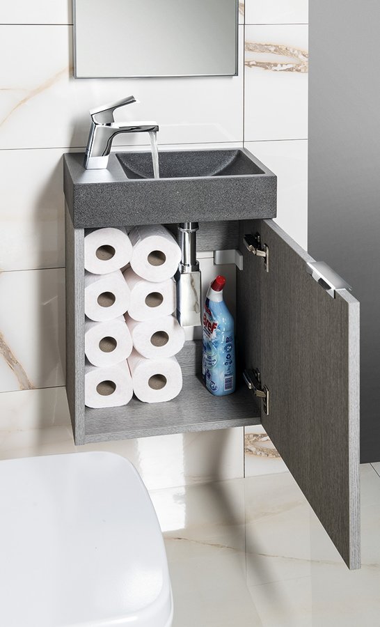 Sapho Koupelnový set LATUS X 40, dub stříbrný KSET-077