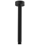 Photo: Ceiling shower spout, round, 200mm, black matt