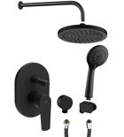Photo: LOTTA Concealed Shower Set with a single lever Mixer Tap, 2 Outlets, black matt