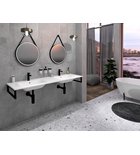 Photo: ARECA Gussmarmor-Doppelwaschtisch 141x51,5cm, weiß