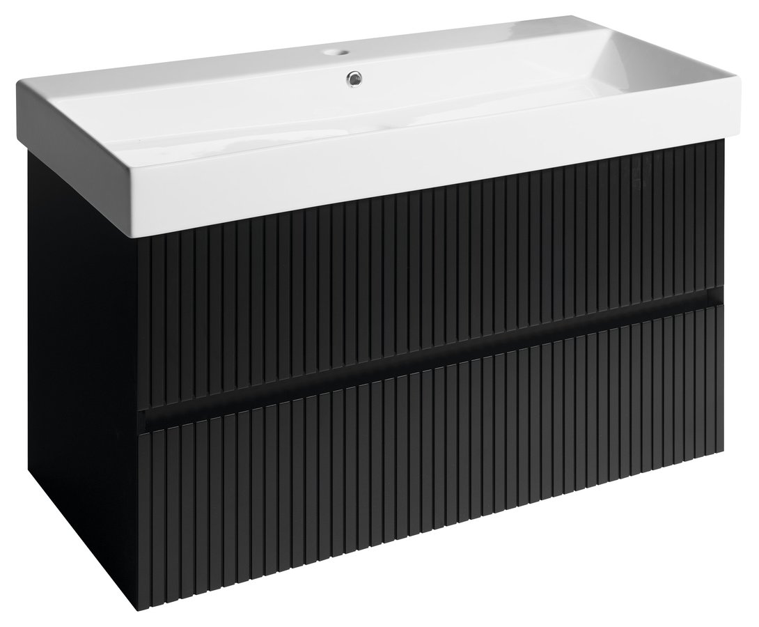 FILENA umyvadlová skříňka 95x51,5x43cm, černá mat strip FID1210BS