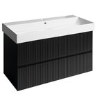 Photo: FILENA umývadlová skrinka 95x51,5x43cm, čierna mat strip