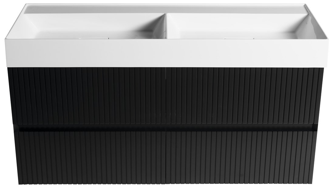 Sapho FILENA dvojumyvadlová skříňka 118x51,5x43cm, černá mat strip FID1212BS