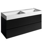 Photo: FILENA dvojumyvadlová skříňka 118x51,5x43cm, černá mat strip