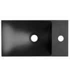 Photo: AGOS Gussmarmor-Waschtisch ohne Überlauf 40x22 cm, links/rechts, schwarz matt
