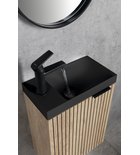 Photo: AGOS Cultured Marble Washbasin without overflow 40x22 cm, left/right, black matt