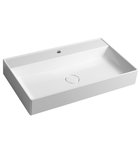 Photo: TWIG washbasin including drain cover 80x47cm, cultured marble, white