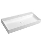 Photo: TWIG washbasin including drain cover 100x47cm, cultured marble, white