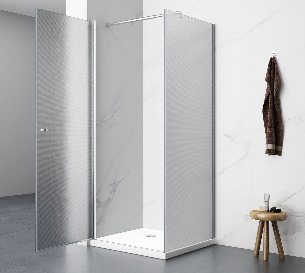 Aqualine PILOT čtvercový sprchový kout 900x900 mm, sklo Brick PT090-01