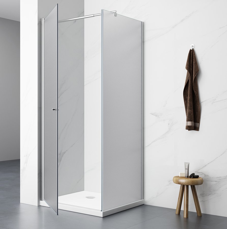 Aqualine PILOT čtvercový sprchový kout 1000x1000 mm, sklo Brick PT100-01