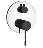 Photo: SOLARIS Unterputz-Duscharmatur, 2 Wege, Chrom/schwarz matt