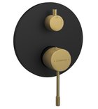 Photo: SOLARIS Unterputz-Duscharmatur, 2 Wege, Schwarz/Gold matt