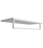 Photo: SKA towel shelf with towel rail 600x250mm, white matt