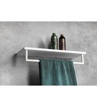 Photo: SKA towel shelf with towel rail 600x250mm, white matt