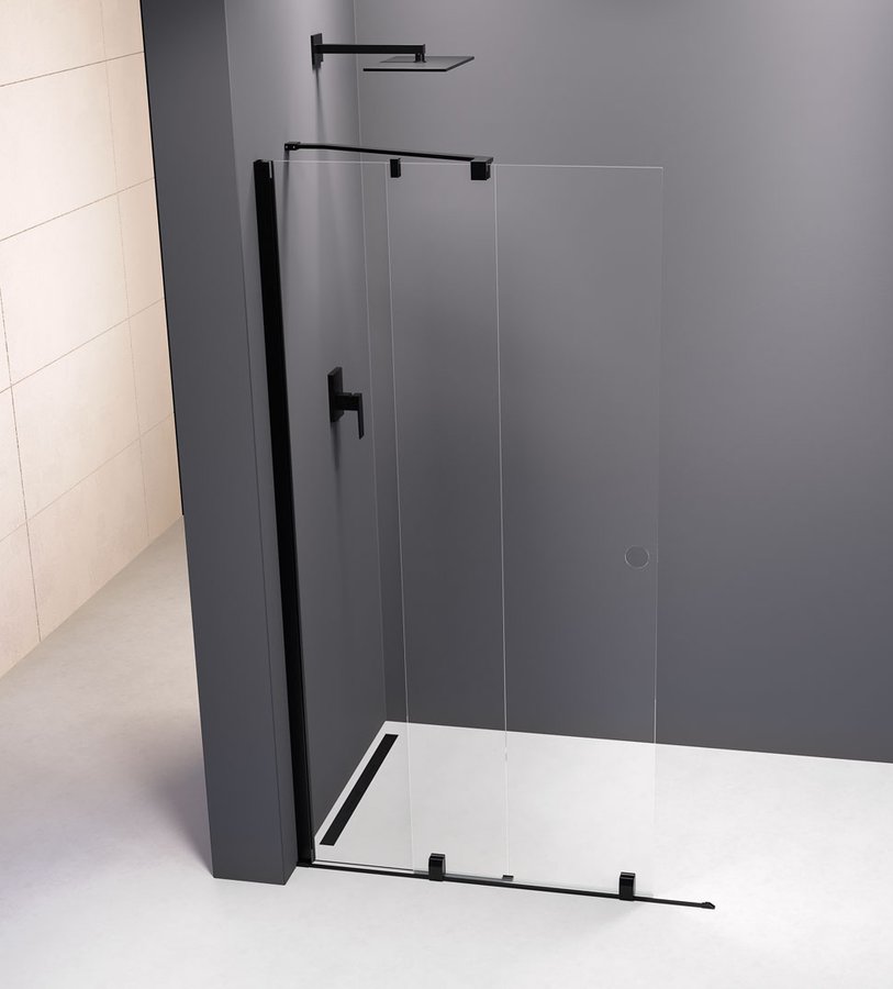 Polysan MODULAR SHOWER zástěna s pojezdy 1600 mm, černá MS5-160B