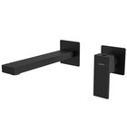 Photo: CUBEMIX concealed 2 hole washbasin mixer tap, black matt