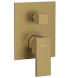 Photo: CUBEMIX concealed shower mixer tap, 2 outlets, gold matt