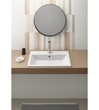 Photo: KUBE X ceramic washbasin 58,5x40,5cm, recessed, white ExtraGlaze