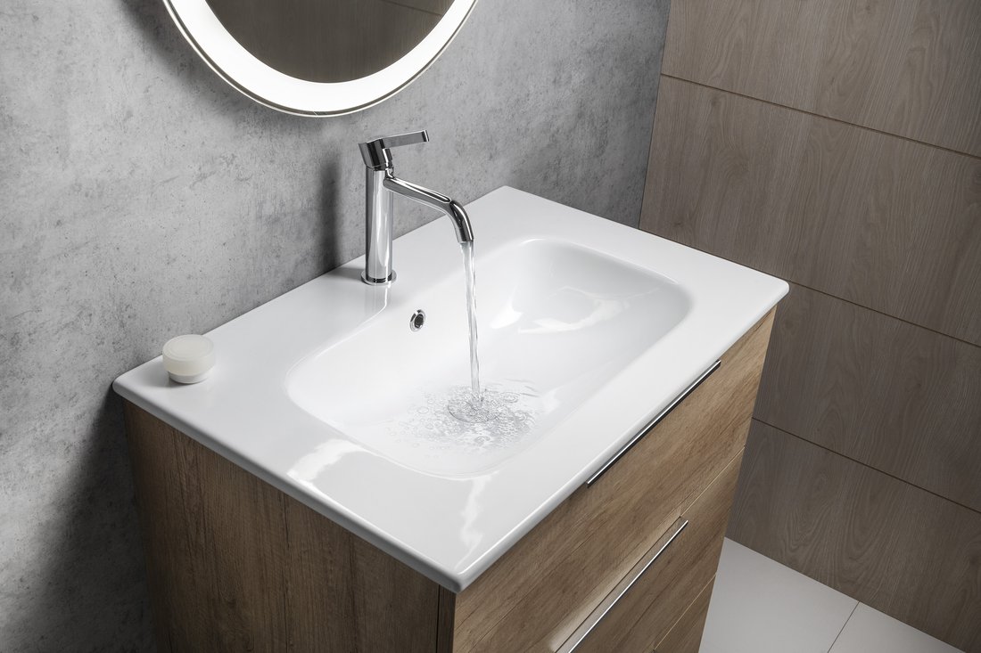 Sapho ICONIC stojánková umyvadlová baterie bez výpusti, chrom AF002