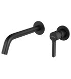 Photo: ICONIC concealed 2 hole washbasin mixer tap, black matt