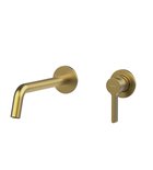 Photo: ICONIC concealed 2 hole washbasin mixer tap, gold matt