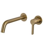 Photo: ICONIC concealed 2 hole washbasin mixer tap, gold matt