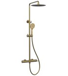 Photo: ICONIC shower column with mixer lever tap, gold matt