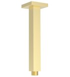 Photo: Ceiling shower spout, square, 200mm, gold matt