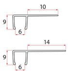 Photo: Set of vertical seals for 6/6mm glass, 1900mm