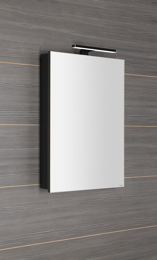 Sapho GRETA galerka s LED osvětlením, 50x70x14cm, černá mat GR055-0035
